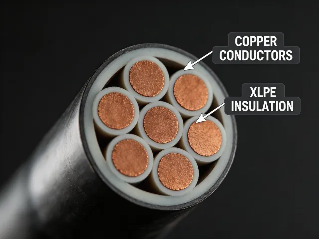 Industrial power cables cross-section